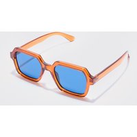 Mens Hexagonal Coloured Lens Sunglasses - Orange - ONE SIZE, Orange von boohooman