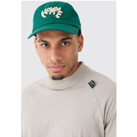 Mens Homme Embroidered Cap In Green - Grün - ONE SIZE, Grün von boohooman