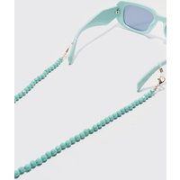 Mens Iced Bead Sunglasses Chain In Green - Grün - ONE SIZE, Grün von boohooman