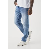 Mens Jeans mit geradem Bein - Blau - 36R, Blau von boohooman