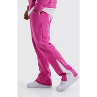 Mens Jogginghose mit Worldwide-Print - Rosa - M, Rosa von boohooman