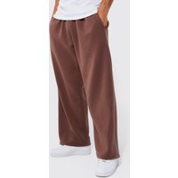 Mens Jogginghose mit extrem weitem Bein - Braun - L, Braun von boohooman