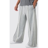 Jogginghose mit extrem weitem Bein und Naht-Detail - Grau - S, Grau Jogginghose mit extrem weitem Bein und Naht-Detail - Grau - S, Grau von boohooman