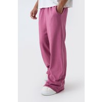 Jogginghose mit extrem weitem Bein und rohem Saum - Malve - XL, Malve von boohooman
