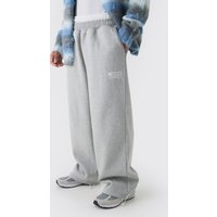 Jogginghose mit weitem Bein und doppeltem Bund - Grau - XS, Grau von boohooman
