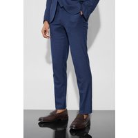 Mens Karierte Slim Anzughose - Blau - 30, Blau von boohooman