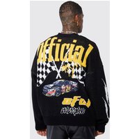 Mens Kastiger Official Moto Cardigan - Schwarz - M, Schwarz von boohooman