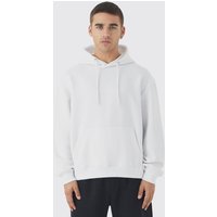 Mens Kastiger Oversize Basic Hoodie - Weiß - L, Weiß von boohooman