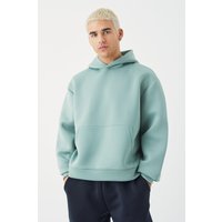 Mens Kastiger Oversize Scuba-Hoodie - Grün - L, Grün von boohooman