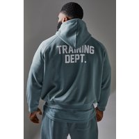 Kastiger Training Dept Hoodie - Grün - XS, Grün Kastiger Training Dept Hoodie - Grün - XS, Grün von boohooman