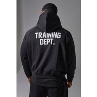 Kastiger Training Dept Hoodie - Schwarz - XS, Schwarz von boohooman