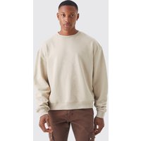 Mens Kastiges Oversize Sweatshirt - Grau - L, Grau von boohooman