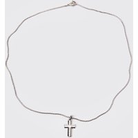 Mens Kette mit Kreuz Anhänger - Silber - ONE SIZE, Silber von boohooman