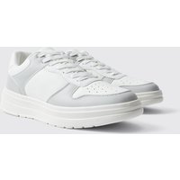 Mens Klobige Sneaker mit Detail - Grau - 42, Grau von boohooman