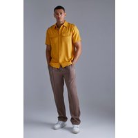 Mens Kurzärmliges Utility Twill-Hemd & Hose - Mehrfarbig - L, Mehrfarbig von boohooman