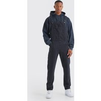 Lange Jeans-Latzhose - Schwarz - XS, Schwarz von boohooman