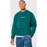 Mens Limited Crew Neck Sweatshirt - Grün - L, Grün von boohooman