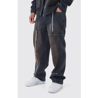 Lockere Jeans - Schwarz - 30R, Schwarz von boohooman