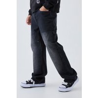 Lockere Jeans - Schwarz - 32R, Schwarz von boohooman