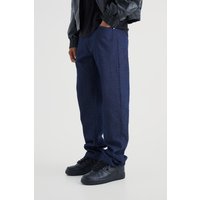 Mens Lockere Jeans mit Detail - Blau - 32R, Blau von boohooman