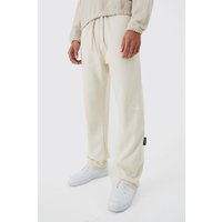 Mens Lockere Jogginghose mit Boxer-Bund - Ecru - L L, Ecru von boohooman