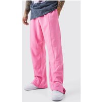 Mens Lockere Jogginghose mit geteiltem Saum - Rosa - L, Rosa von boohooman