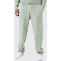 Mens Lockere Jogginghose mit weitem Bein - Grün - L, Grün von boohooman