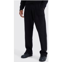 Lockere Jogginghose mit weitem Bein - Schwarz - S, Schwarz von boohooman