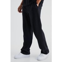 Mens Lockere Premium Frottee-Jogginghose - Schwarz - XS, Schwarz von boohooman