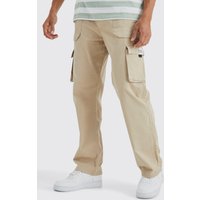Lockere Twill Cargo-Jogginghose mit Gürtel - Grau - XS, Grau Lockere Twill Cargo-Jogginghose mit Gürtel - Grau - XS, Grau von boohooman