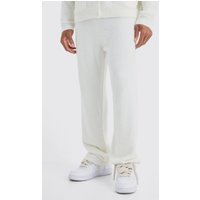 Mens Lockere flauschige Jogginghose - Ecru - L, Ecru von boohooman