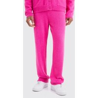 Mens Lockere flauschige Jogginghose - Rosa - L, Rosa von boohooman