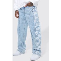 Mens Lockere zerrissene Jeans - Blau - 36R, Blau von boohooman