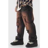 Lockere zerrissene Jeans - Braun - 30R, Braun von boohooman