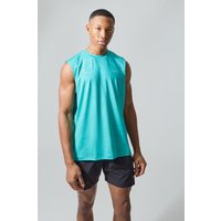 Mens Man Active Camo vest & Short Set - Petrol - S, Petrol von boohooman