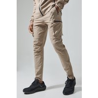 Mens Man Active Cargo-Jogginghose - Beige - S, Beige von boohooman