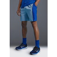 Mens Man Active Colorblock Shorts - Blau - XS, Blau von boohooman