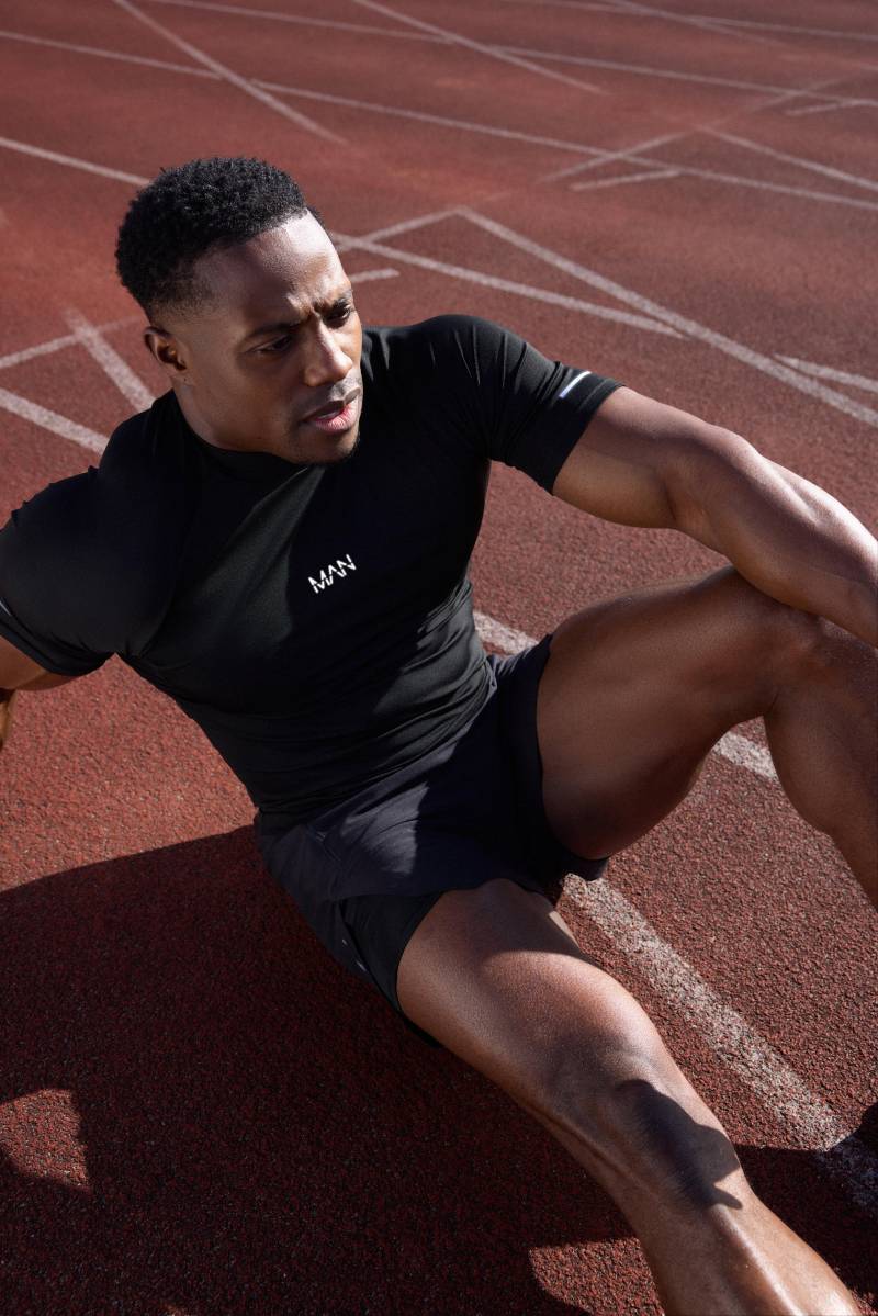 Man Active Kompressions T-Shirt - Schwarz - XS, Schwarz Man Active Kompressions T-Shirt - Schwarz - XS, Schwarz von boohooman