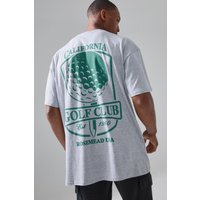 Mens Man Active Golf Club Oversized T-shirt - Grau - S, Grau von boohooman