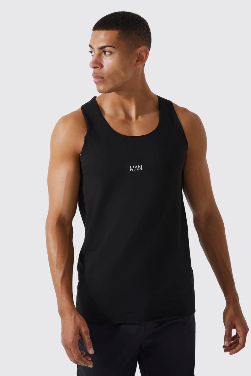 Man Active Gym Basic Muscle-Fit vesttop - Schwarz - XS, Schwarz Man Active Gym Basic Muscle-Fit vesttop - Schwarz - XS, Schwarz von boohooman