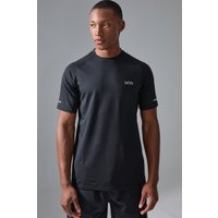 Man Active Gym Raglan T-Shirt - Schwarz - XS, Schwarz von boohooman