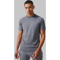 Mens Man Active Gym Raglan T-Shirt - Grau - S, Grau von boohooman