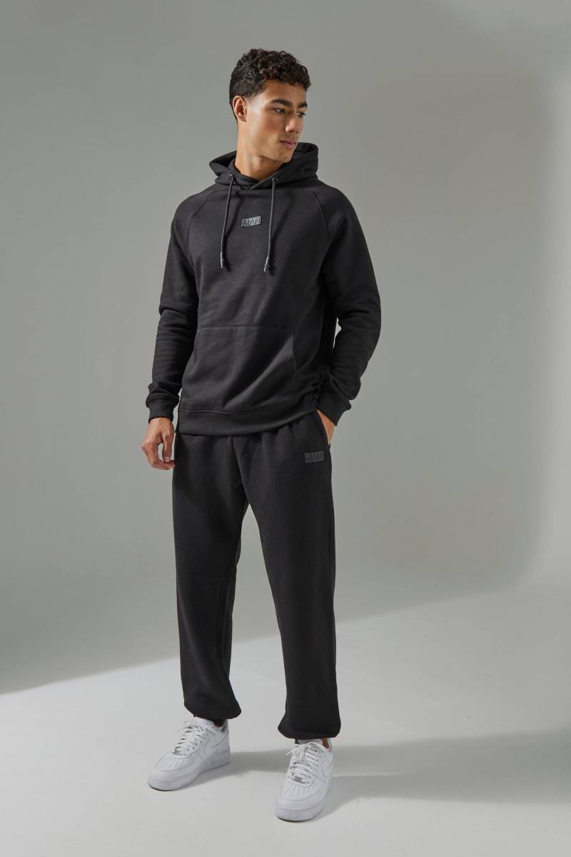 Man Active Hoodie & Jogginghose - Schwarz - XS, Schwarz von boohooman