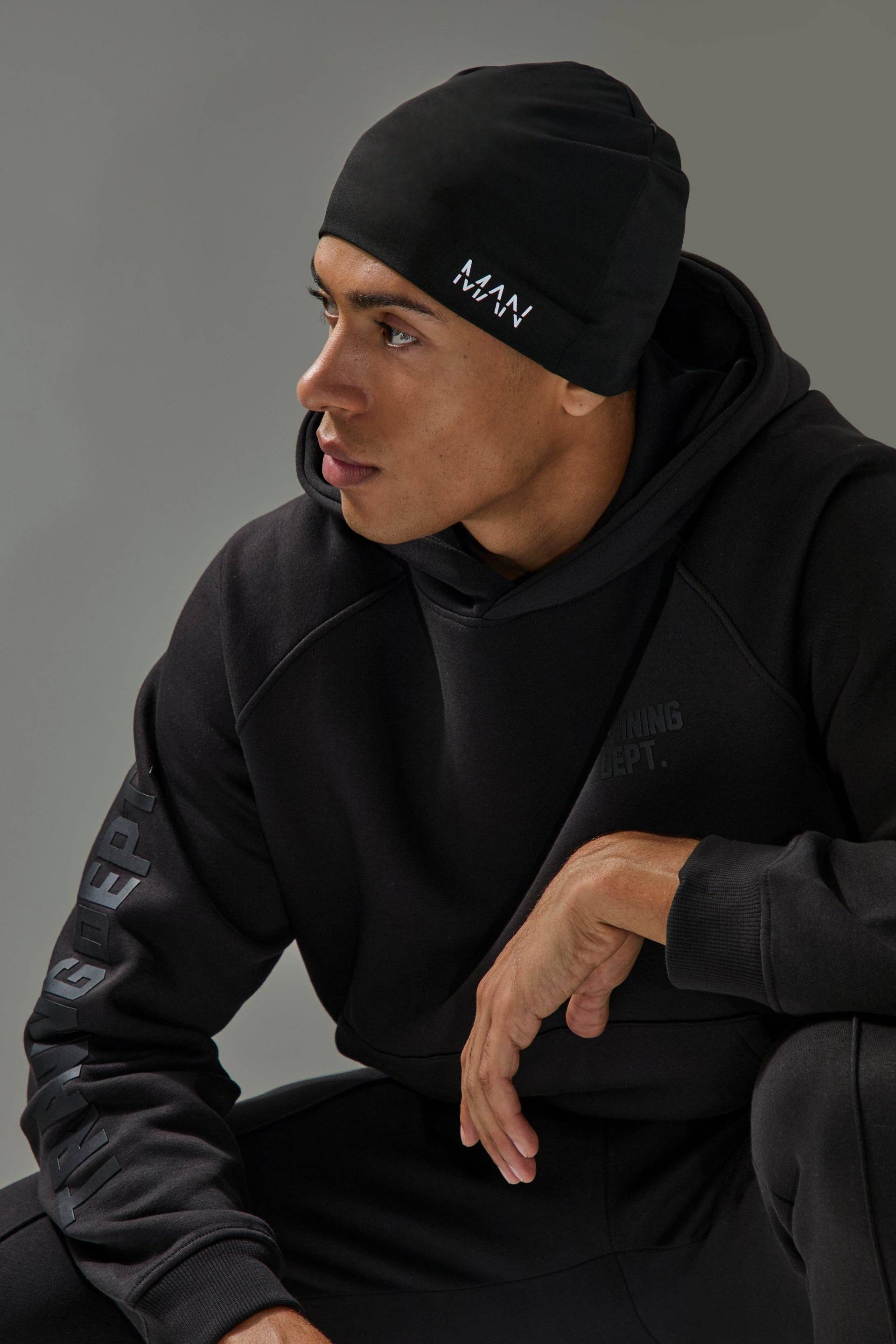 Man Active Lauf-Kappe - Schwarz - ONE SIZE, Schwarz Man Active Lauf-Kappe - Schwarz - ONE SIZE, Schwarz von boohooman