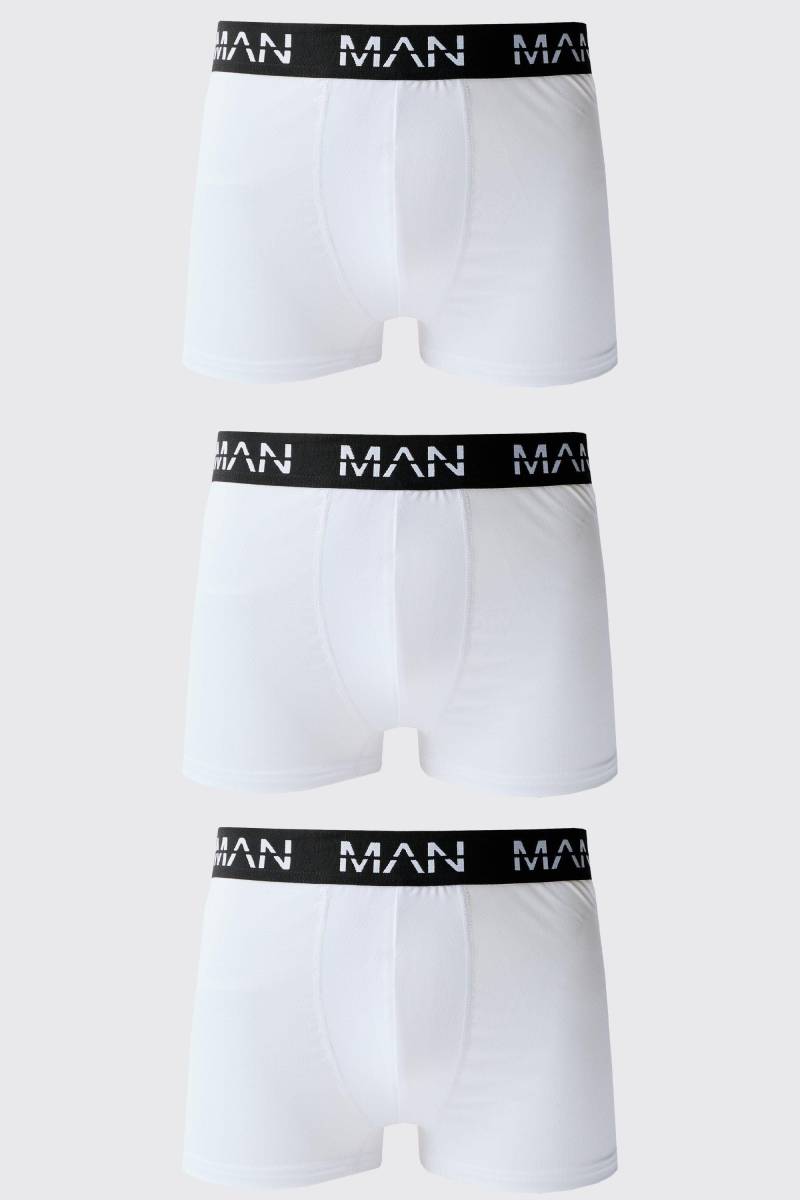 3er-Pack Man Active Performance Boxershorts - Weiß - XL, Weiß von boohooman