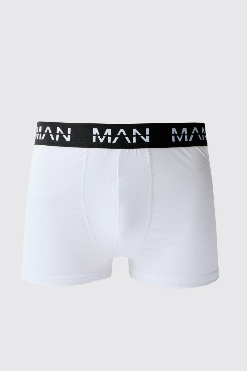 Man Active Performance Boxershorts - Weiß - L, Weiß von boohooman