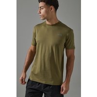 Man Active Performance T-Shirt - Khaki - S, Khaki von boohooman