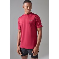 Man Active Performance T-Shirt - Rot - S, Rot von boohooman