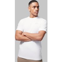 Mens Man Active Raglan T-Shirt - Weiß - S, Weiß von boohooman