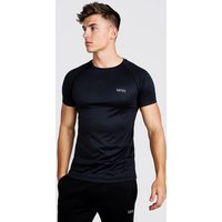 Mens Man Active Raglan T-Shirt - schwarz - L, schwarz von boohooman